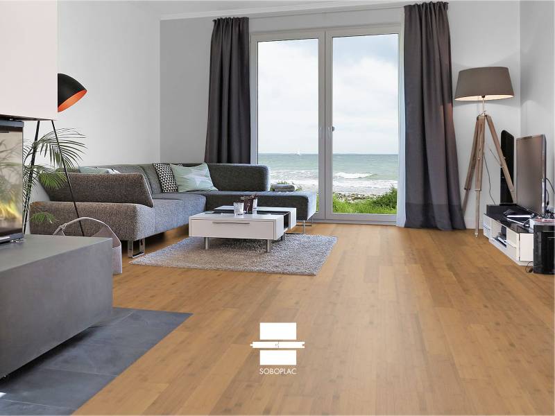 PARQUET BAMBOU AMBRE VERNI HORIZONTAL